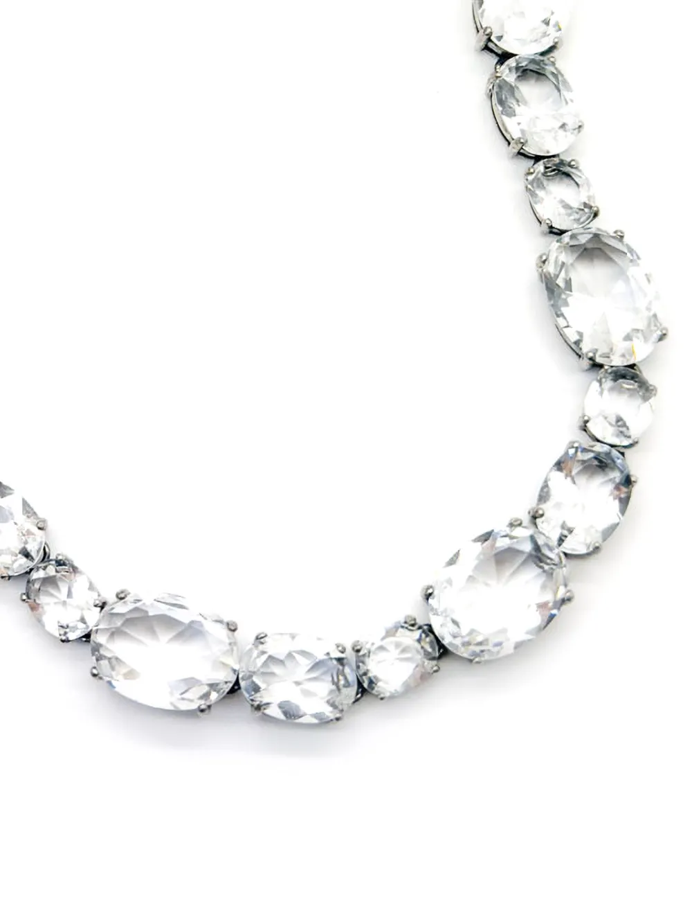 Pre-owned Jennifer Gibson Jewellery 1980s Rivière-style Necklace In Silver