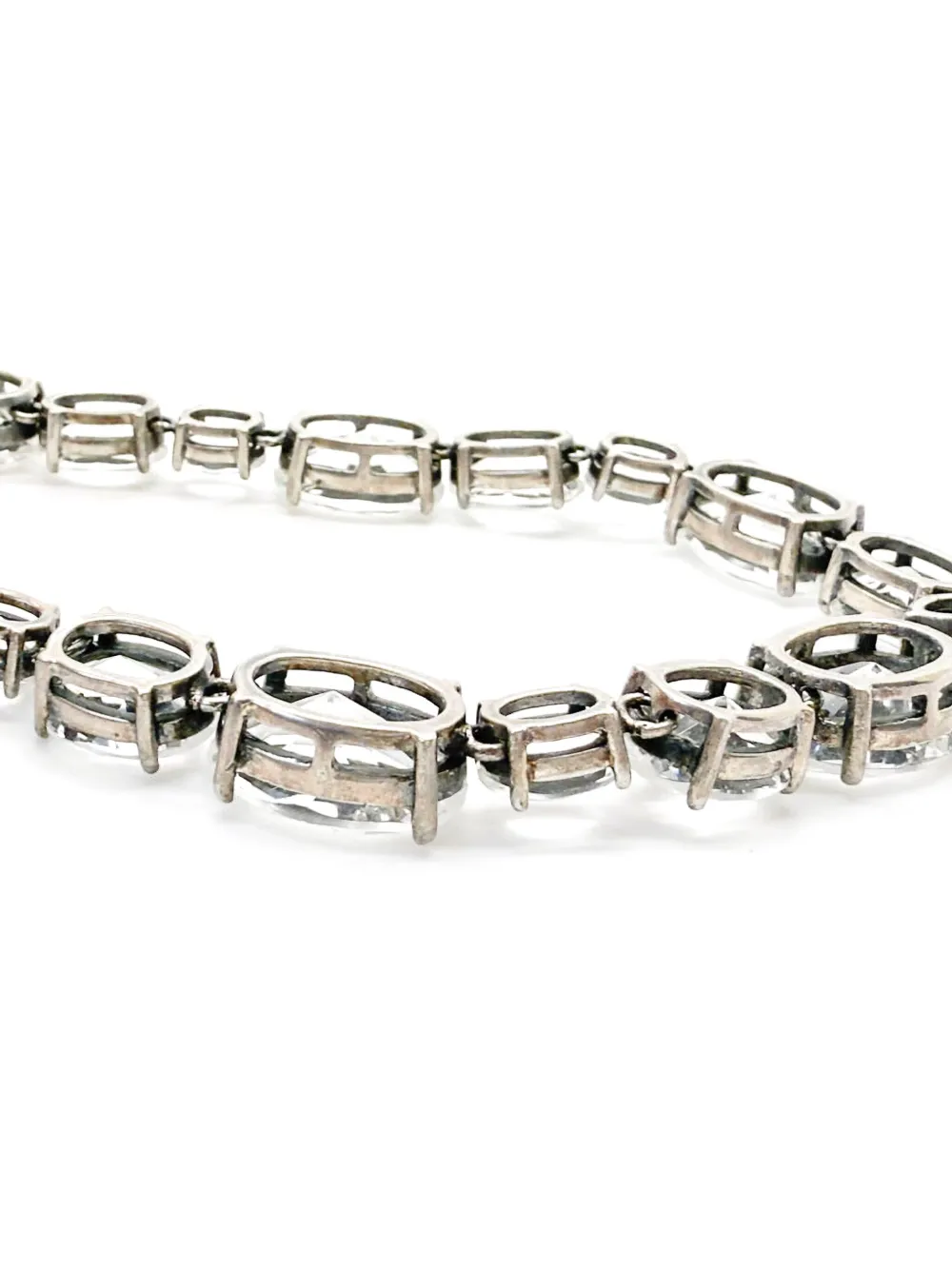 Pre-owned Jennifer Gibson Jewellery 1980s Rivière-style Necklace In Silver