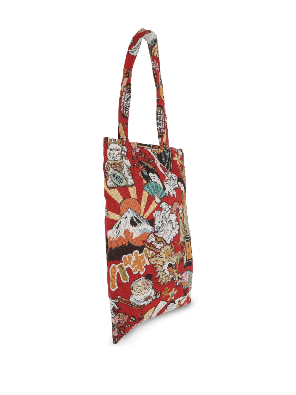 Bless Shopper met jacquard Rood