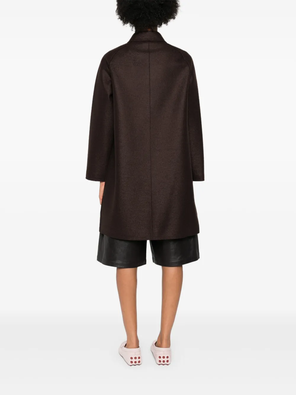 Rosso 35 Raglan-sleeve Button Coat In Brown