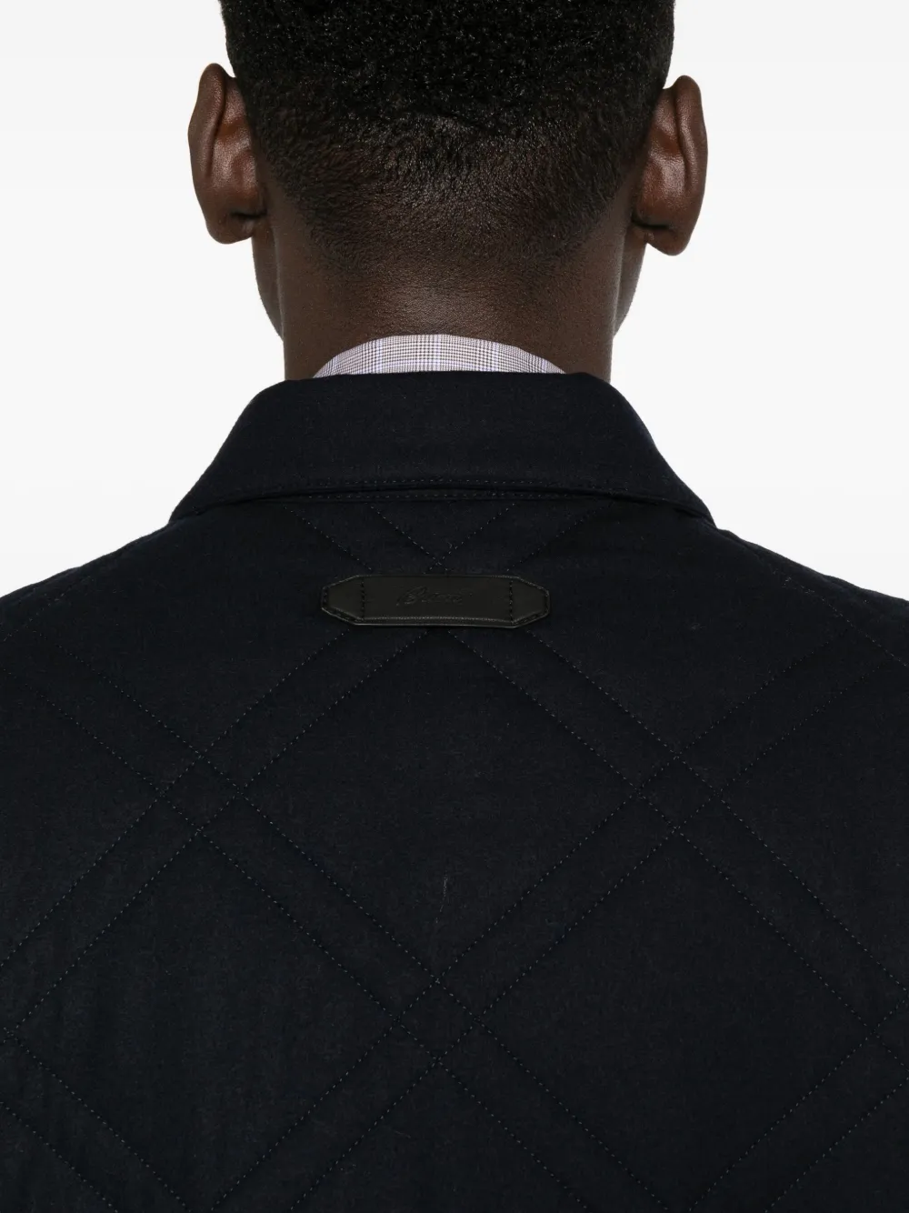 Brioni Gewatteerd shirtjack Blauw