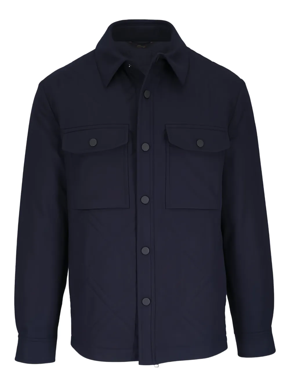 Brioni Giacca-camicia trapuntata - Blu