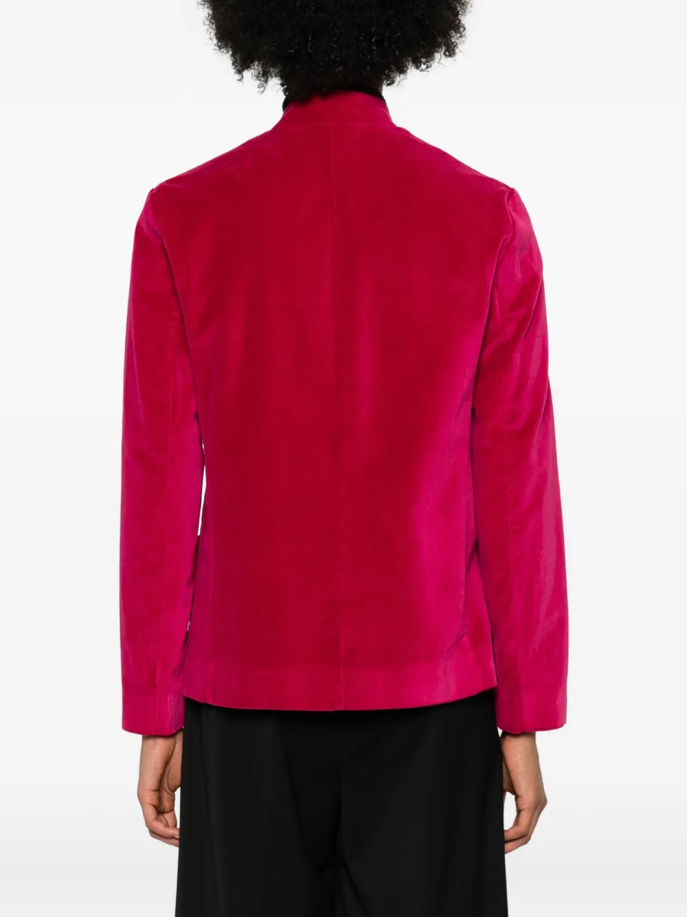 Rosso 35 Fluwelen jack met opgestikte zak Roze