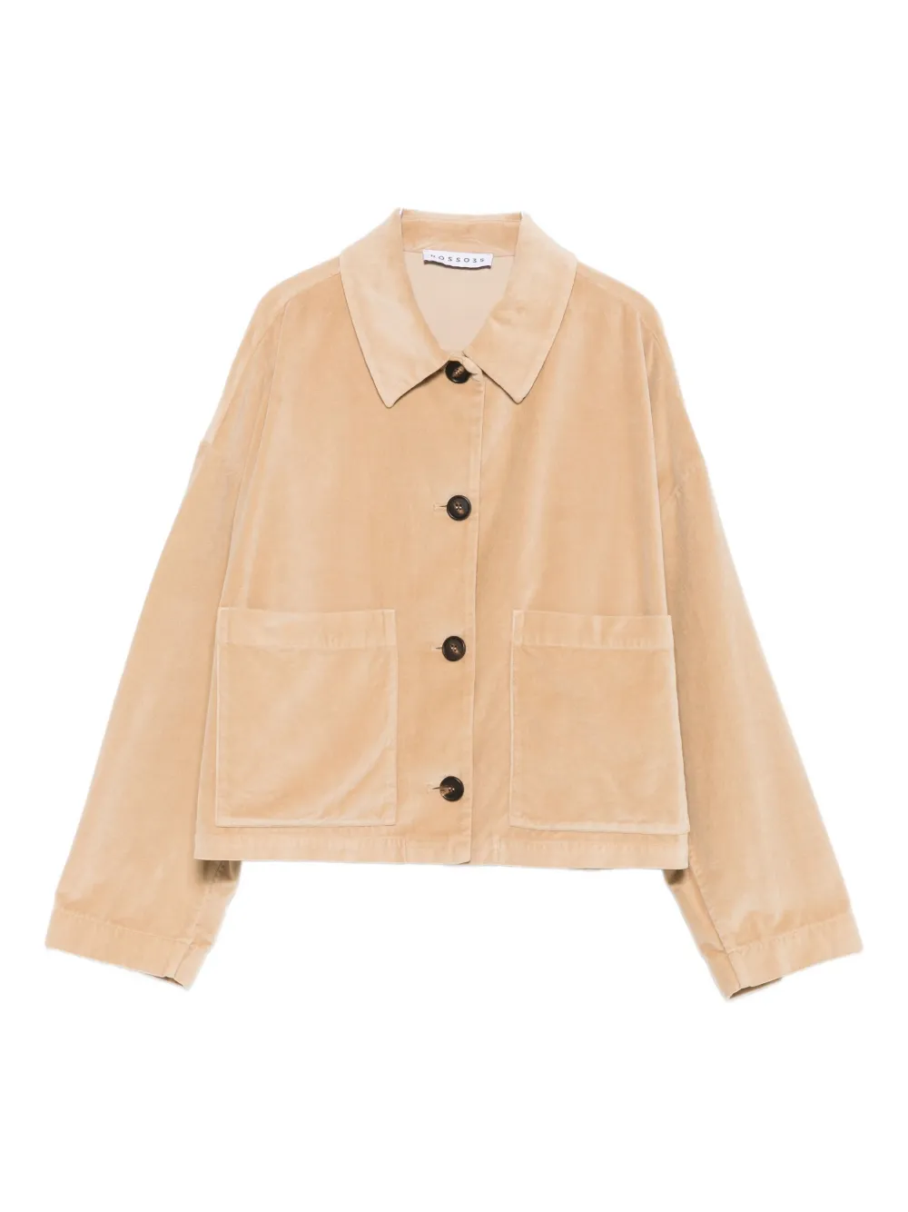Rosso 35 Velvet Patch-pocket Jacket In Neutral