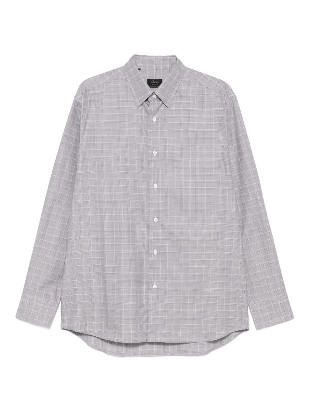 Brioni checked cotton shirt | Grey | Image 1