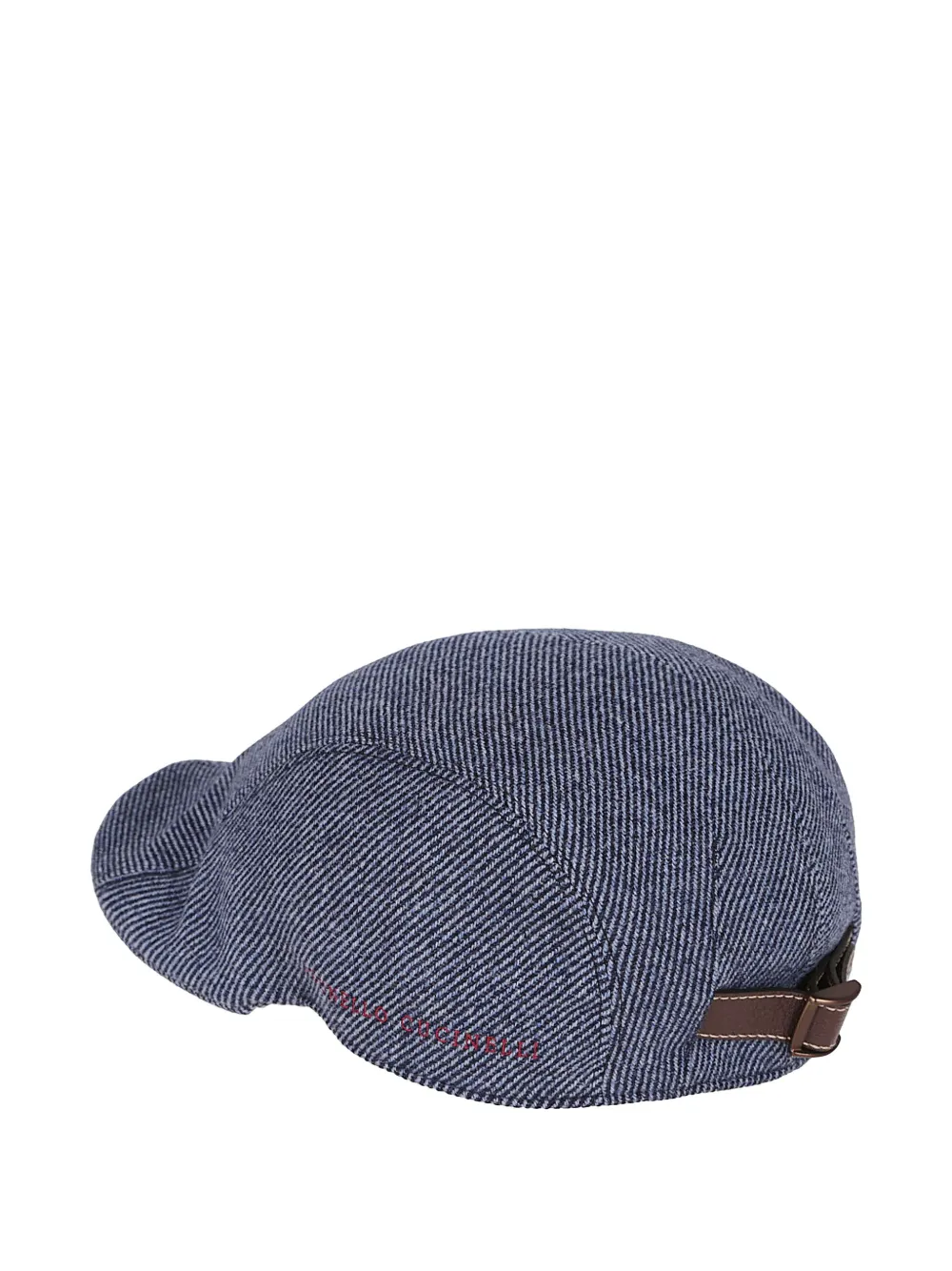 Brunello Cucinelli striped newsboy cap - Blauw