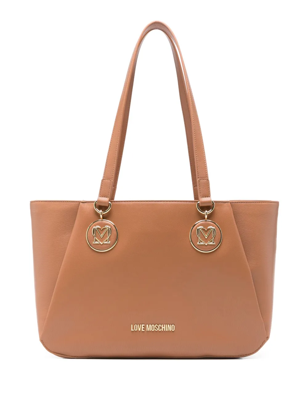 Love Moschino logo-plaque tote bag | Brown | Image 1