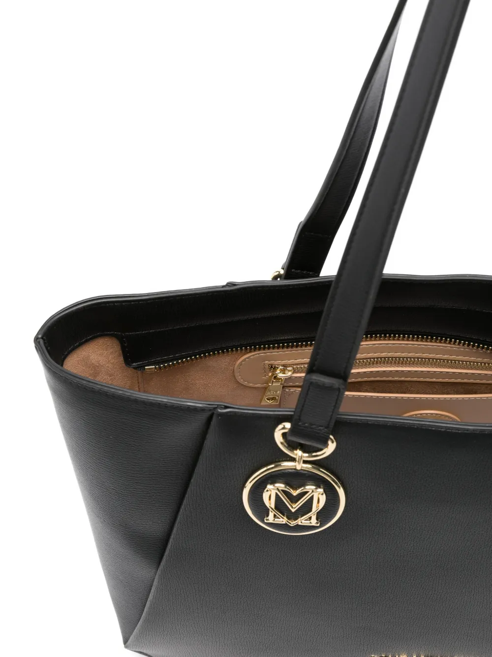 Love Moschino Logo-plaque Tote Bag In Black