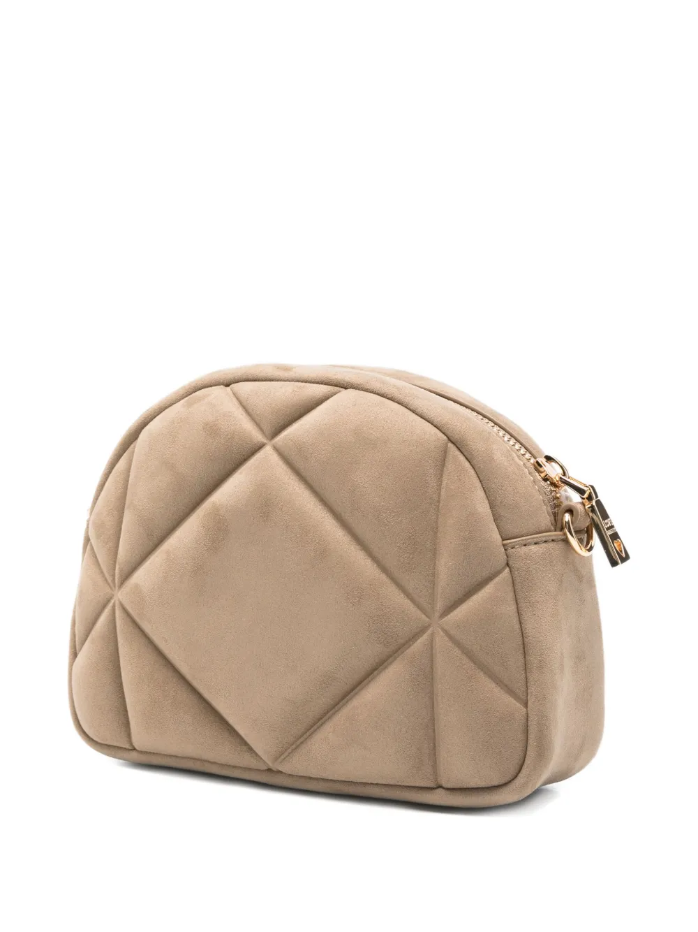Love Moschino Quilted Logo-plaque Cross Body Bag In Brown