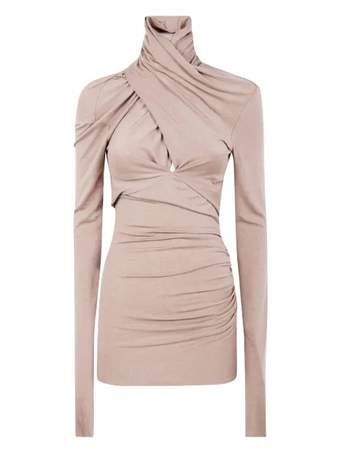 ENTIRE STUDIOS cross-neck draped top