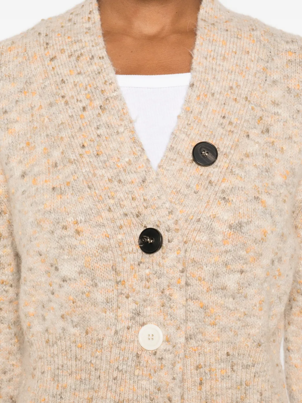 Phisique Du Role Speckled Button Cardigan In Multi