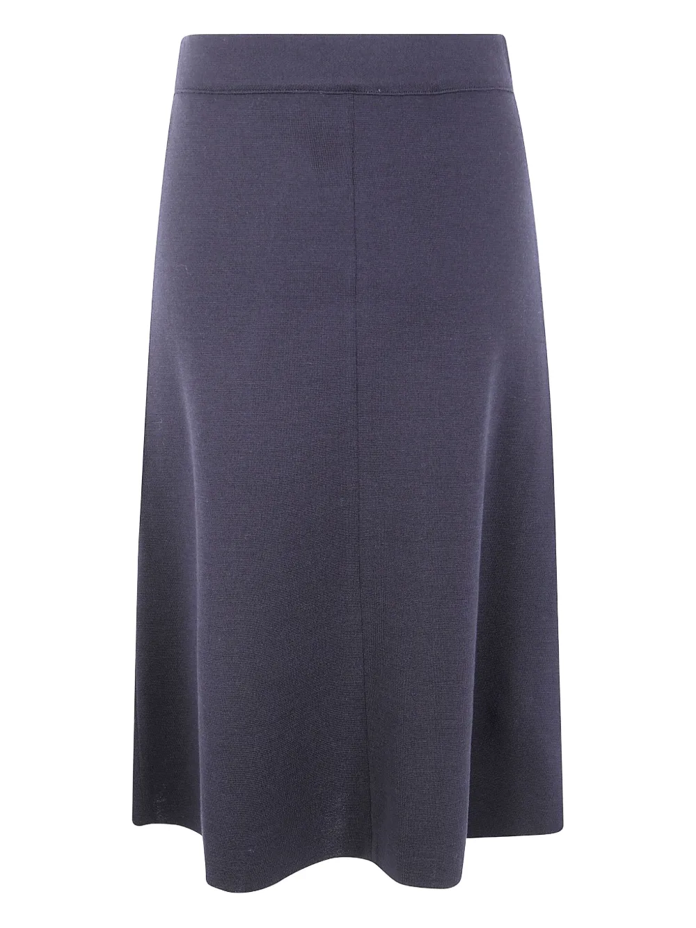 MRZ split-front wool midi skirt - Zwart