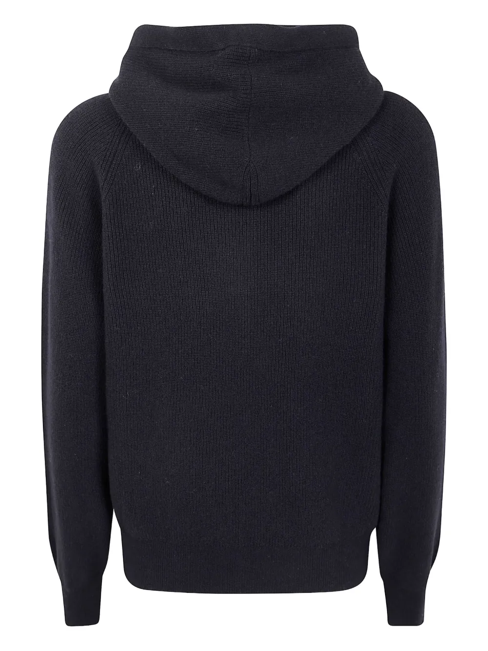 MRZ ribbed wool hoodie - Zwart