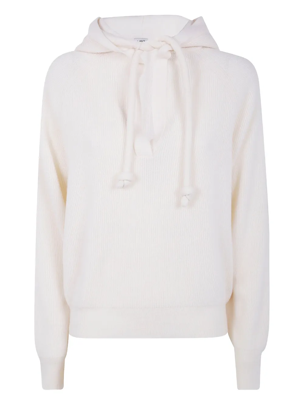 MRZ ribbed wool hoodie | White | Image 1
