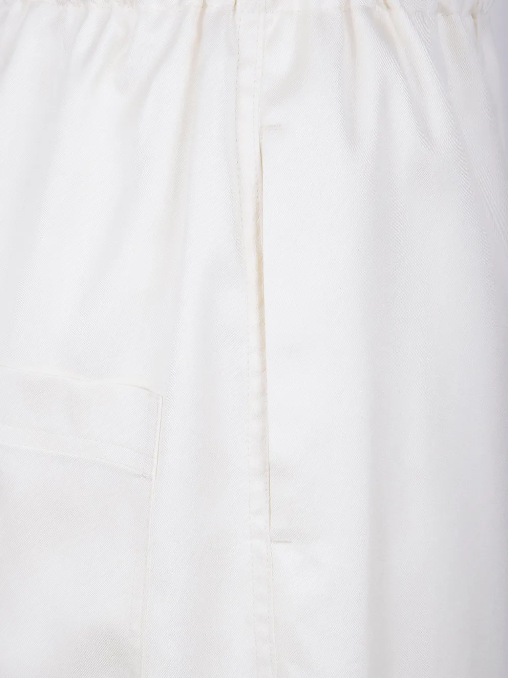 Sofie D'hoore Elastic-waist Silk Trousers In White