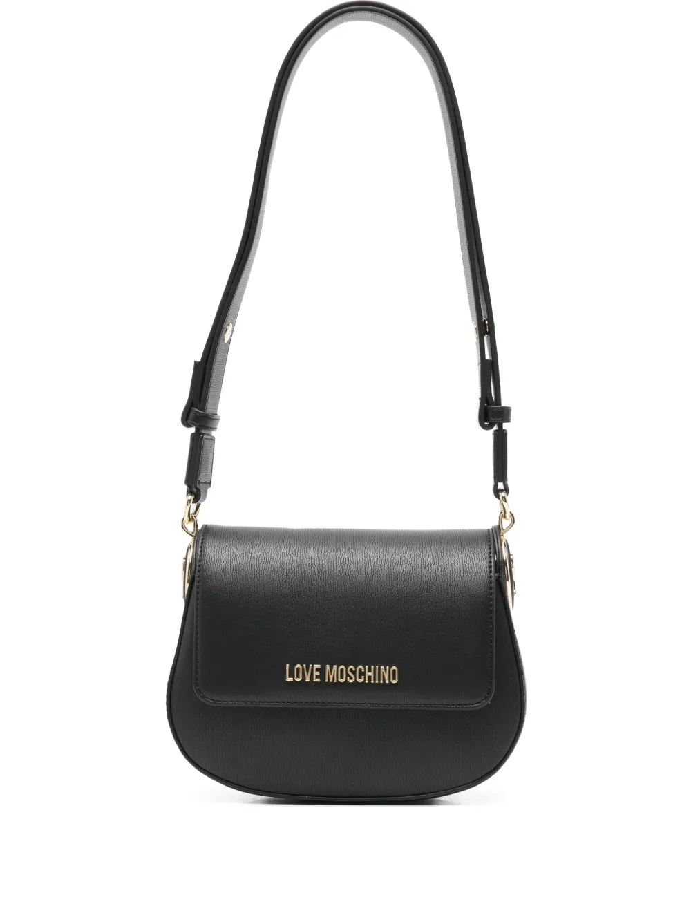 Love Moschino logo-plaque curved cross body bag | Black | Image 1