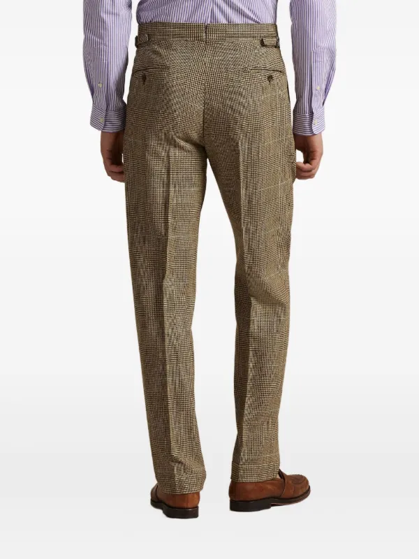 Polo Ralph Lauren チノパン ブラウンチェック Polo Ralph Lauren Pleated Check Trousers | Brown | FARFETCH