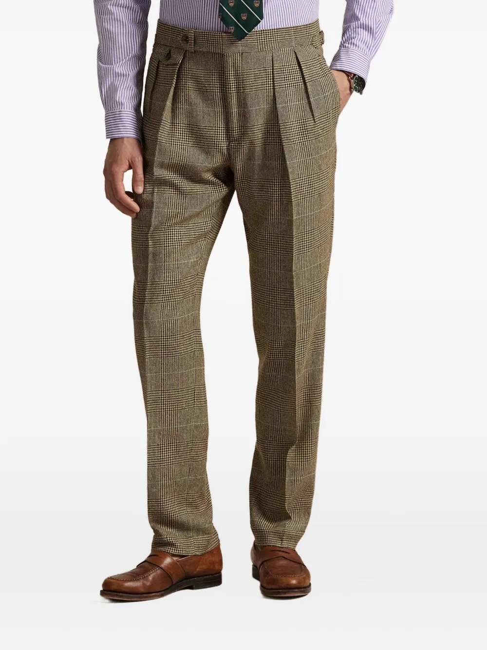 Polo Ralph Lauren pleated check trousers Bruin