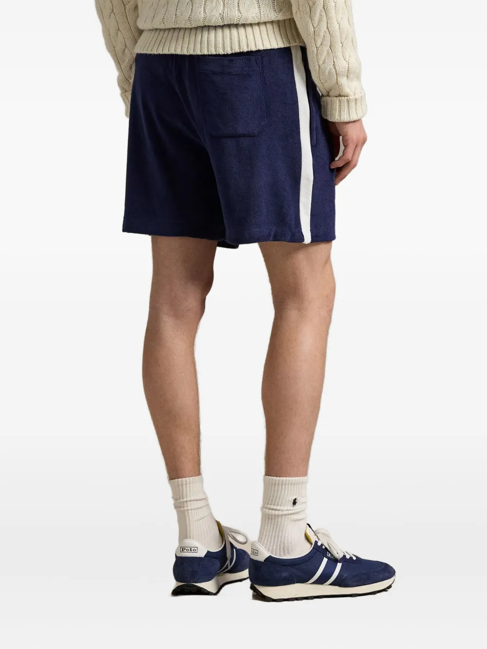 Polo Ralph Lauren side-stripe embroidered shorts Blauw