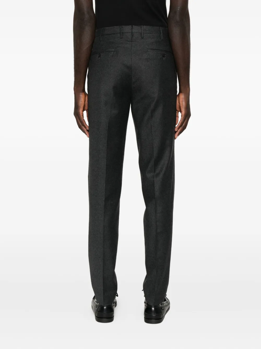Incotex Pleated Virgin Wool Trousers In Gray