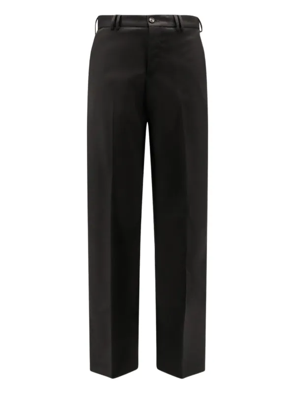 PT Torino Buttoned Straight-leg Trousers in Black