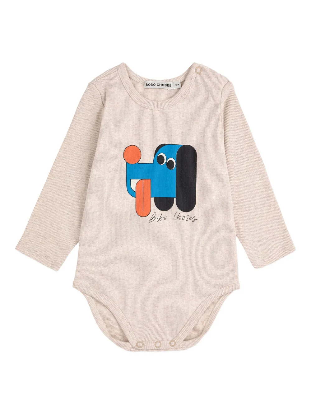 Bobo Choses dog-print ribbed body | Neutrals | Image 1