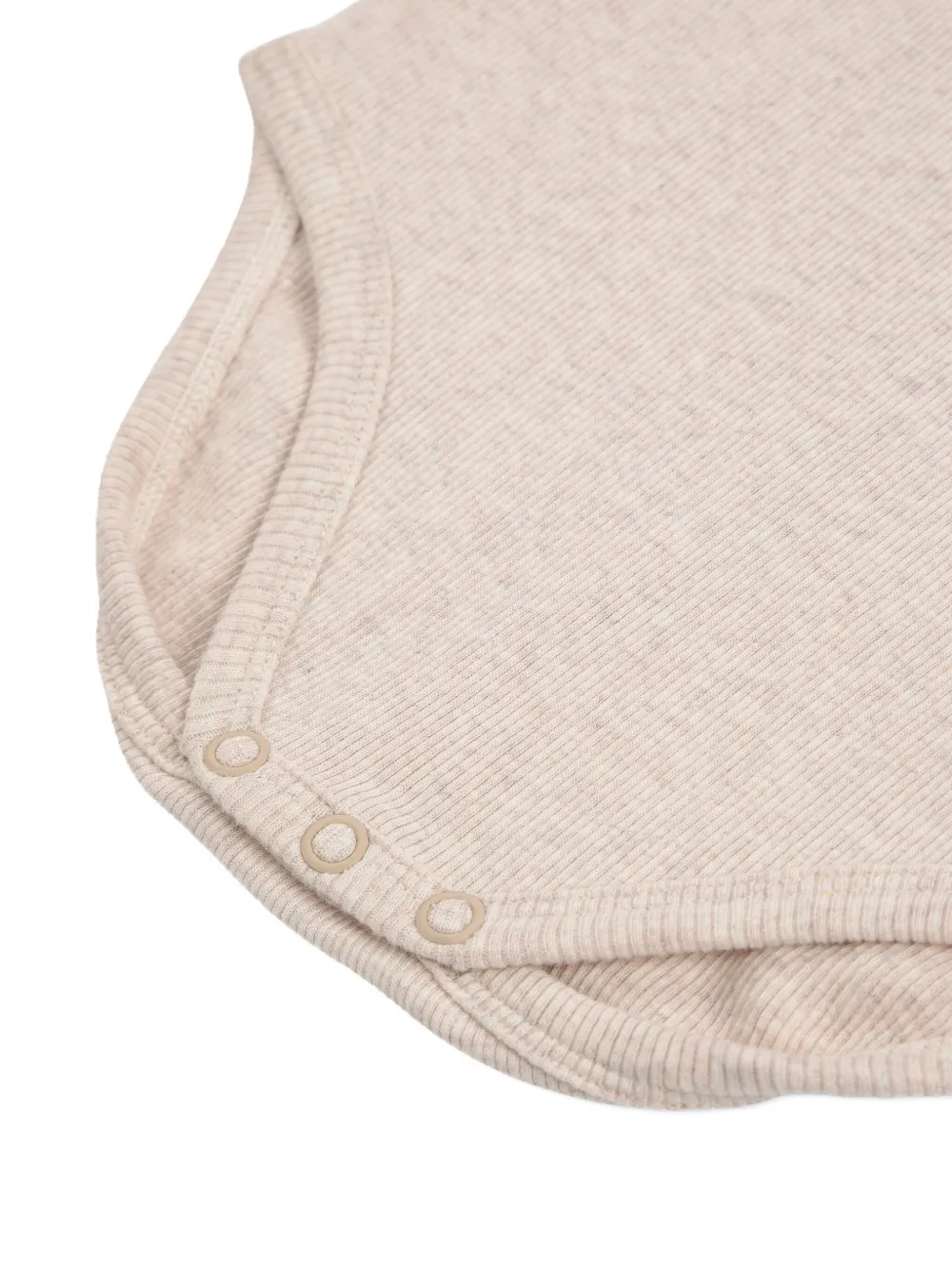 Bobo Choses Geribbelde romper met hondenprint Beige