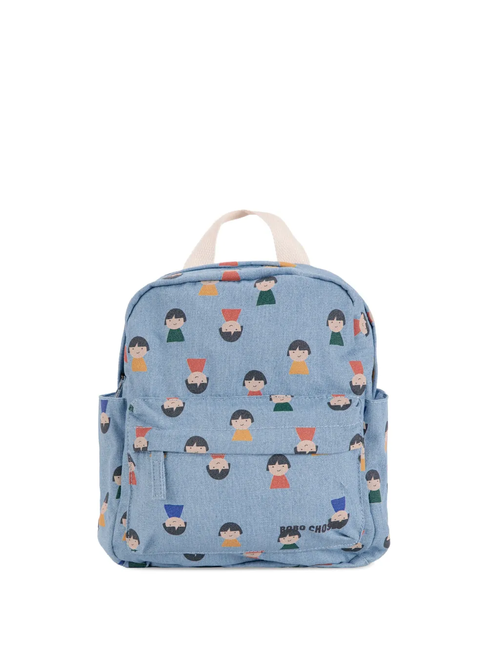 Bobo Choses girl-print denim backpack - Blu