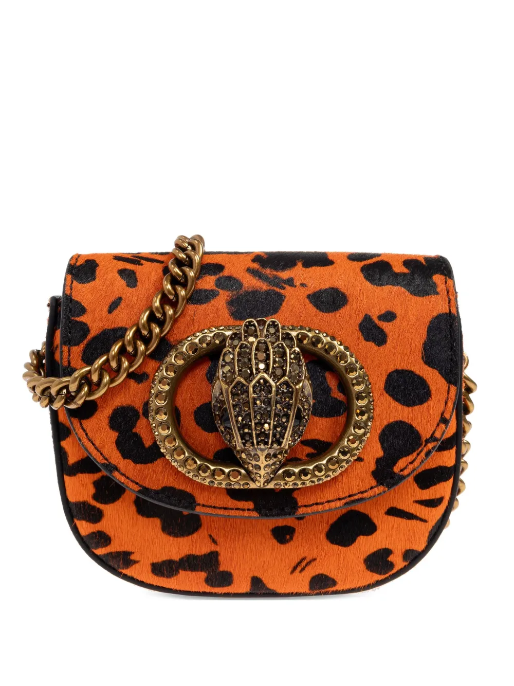 Kurt Geiger London mini Chelsea leopard-print cross body bag | Orange | Image 1