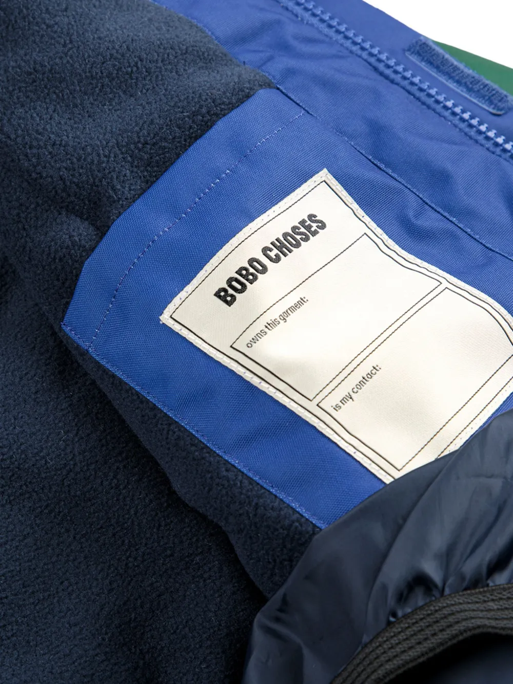 Bobo Choses Jack met capuchon en colourblocking Blauw