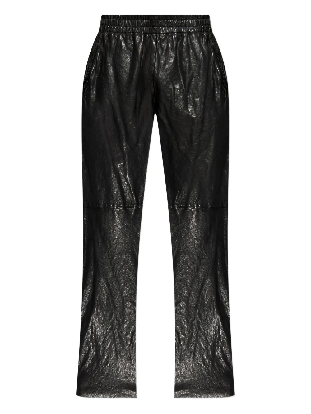 Diesel elasticated-waist leather trousers | Black | Image 1