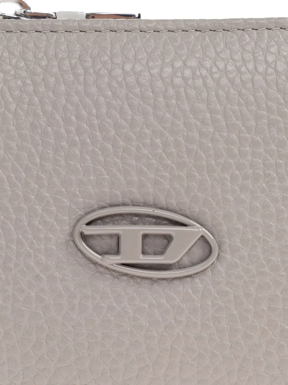 Diesel Portemonnee met logoplakkaat Grijs