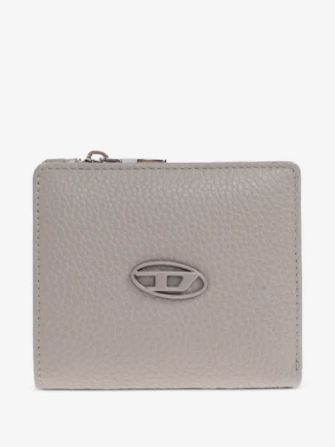 Diesel logo-plaque zip-around wallet