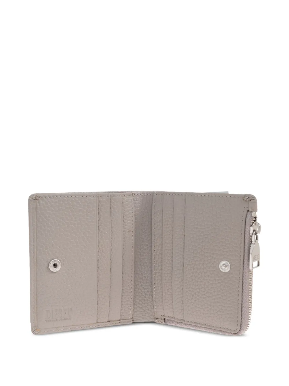 Diesel Portemonnee met logoplakkaat Grijs