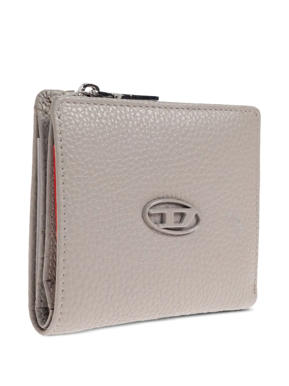 Diesel Portemonnee met logoplakkaat Grijs