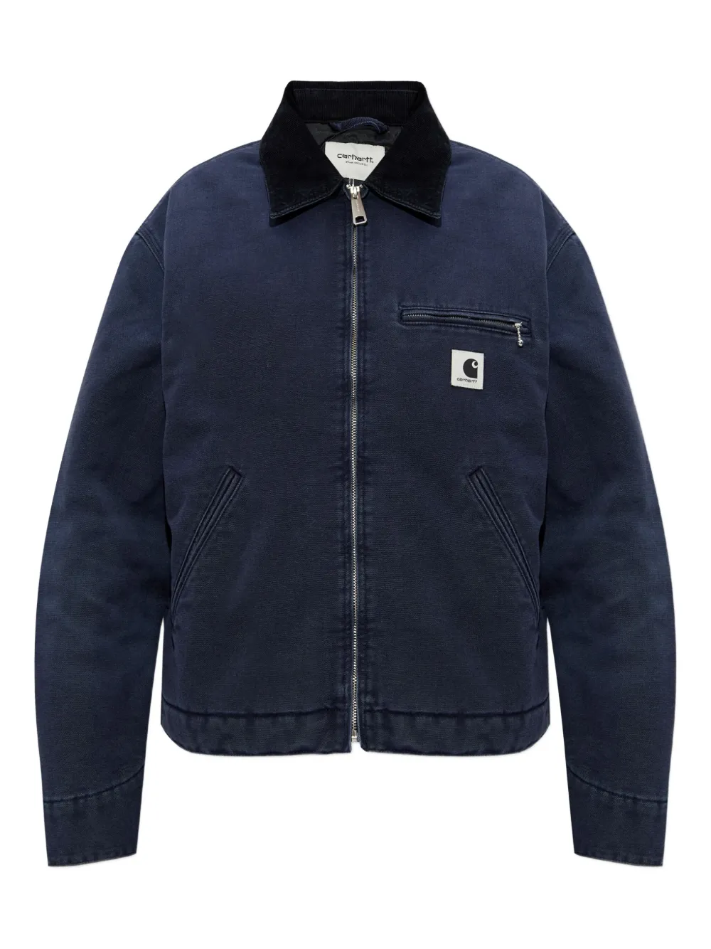 Carhartt Zip-fastening Logo-patch Jacket In Blue