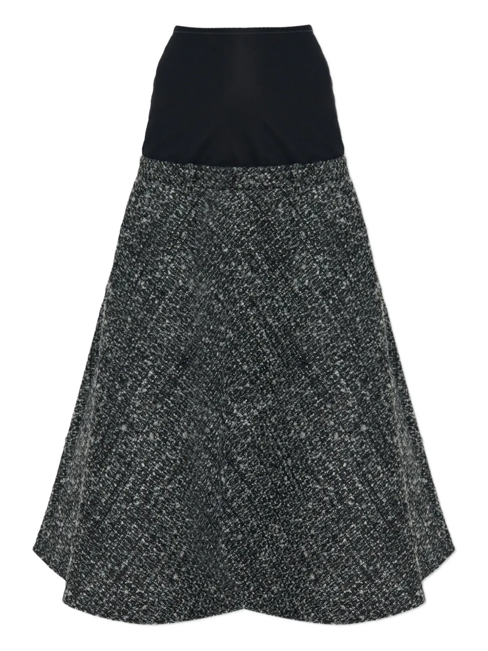 Diesel Panelled High-waisted Midi Skirt In Gray
