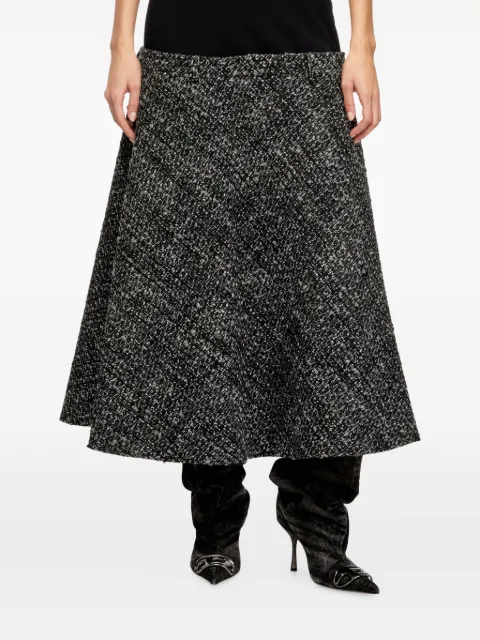 Diesel panelled high-waisted midi skirt