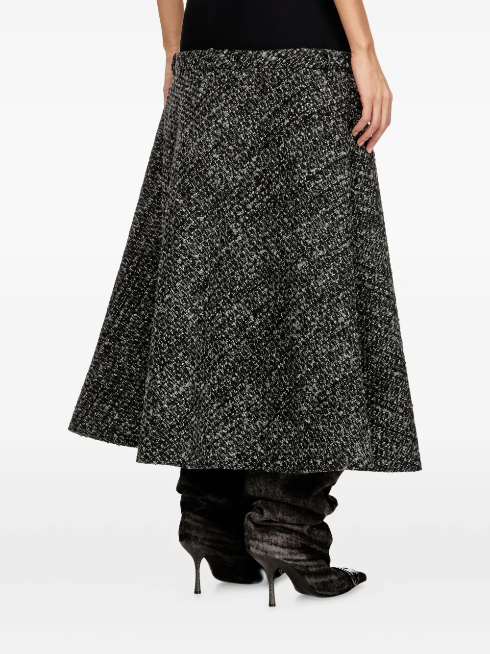 Diesel High waist midi-rok Grijs
