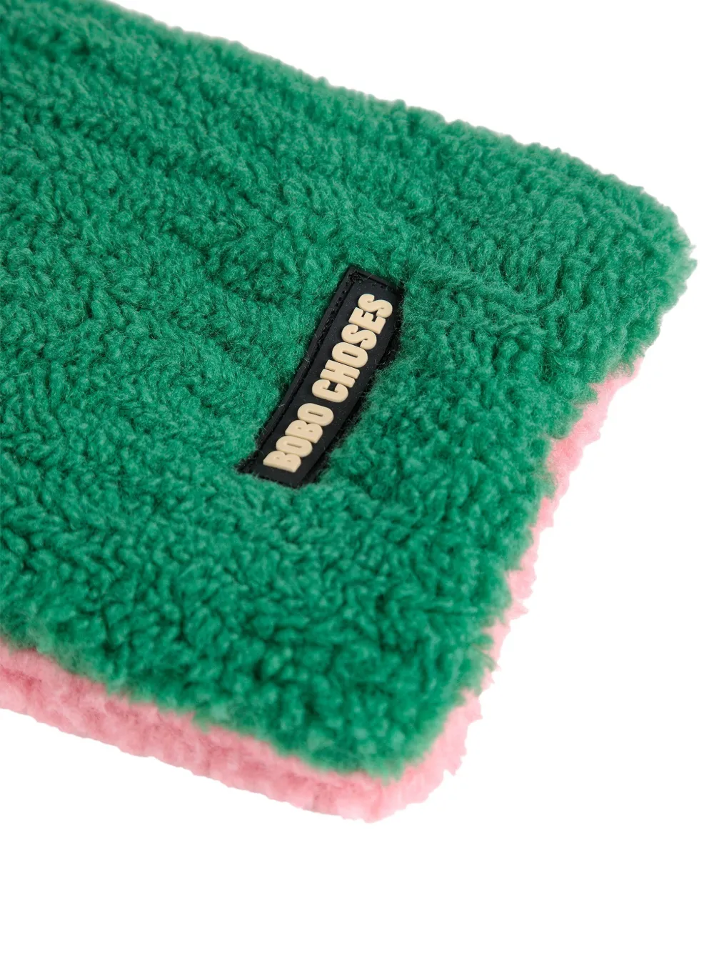 Bobo Choses teddy-fleece reversible scarf Roze