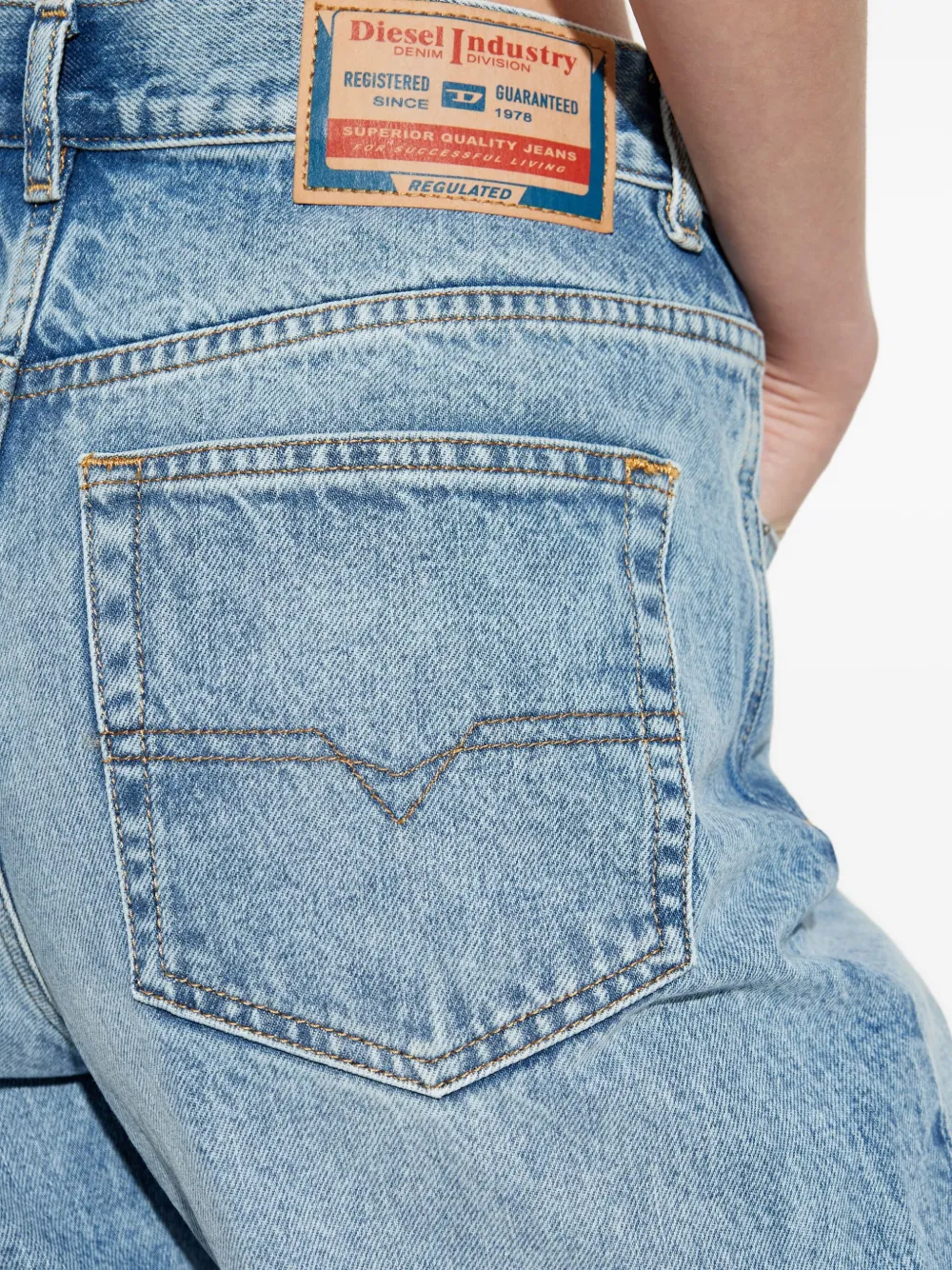 Diesel 1971 D-Sent jeans met vijf zakken Blauw