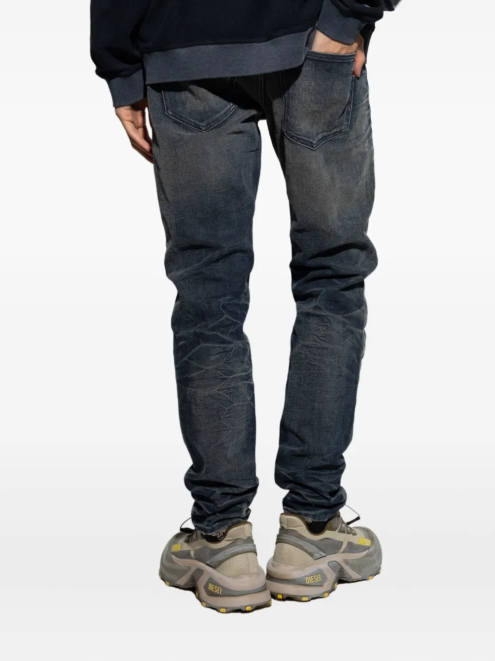 Diesel Gerafelde jeans Blauw