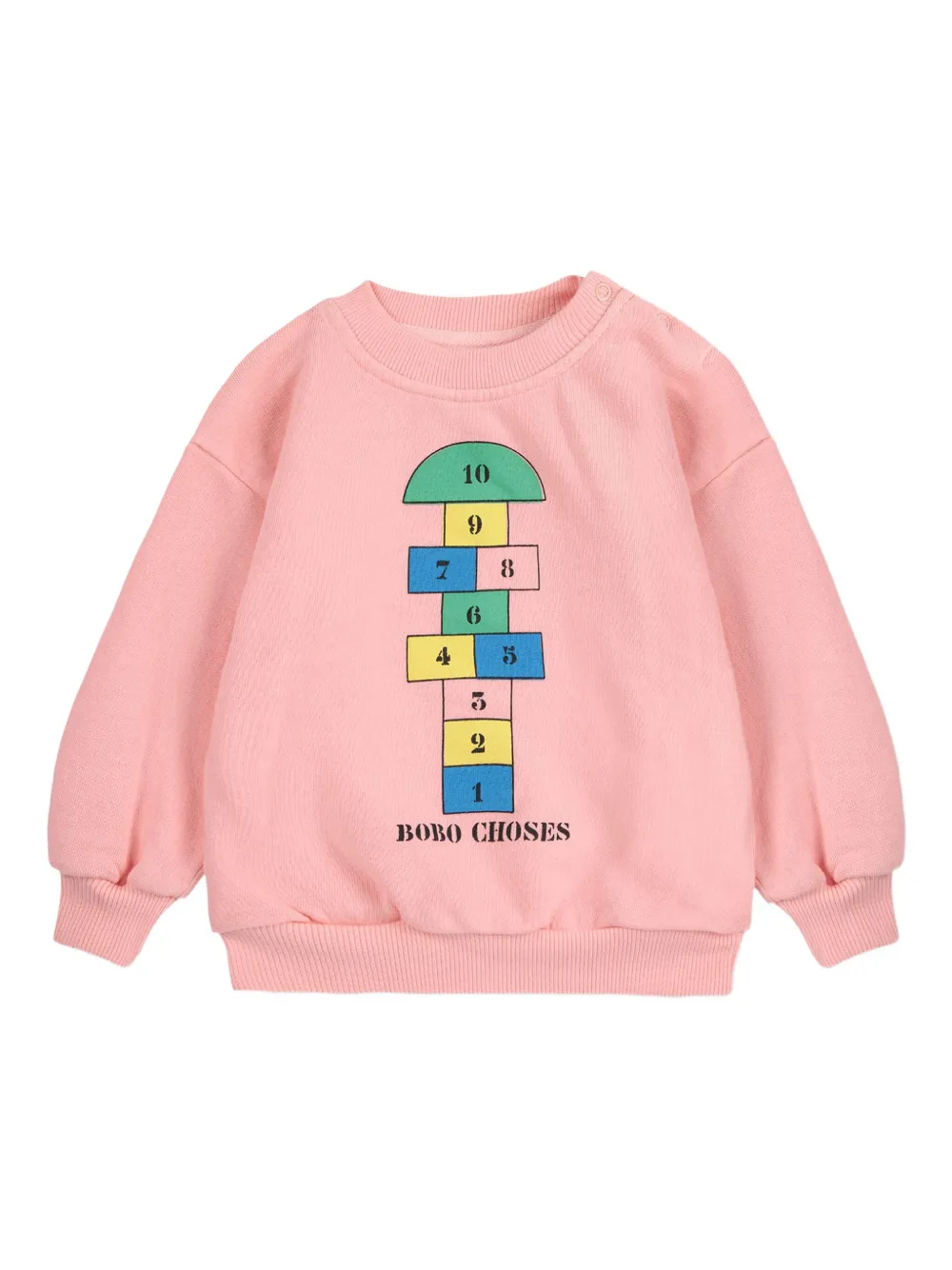 Bobo Choses Hopscotch-print Sweatshirt In Pink