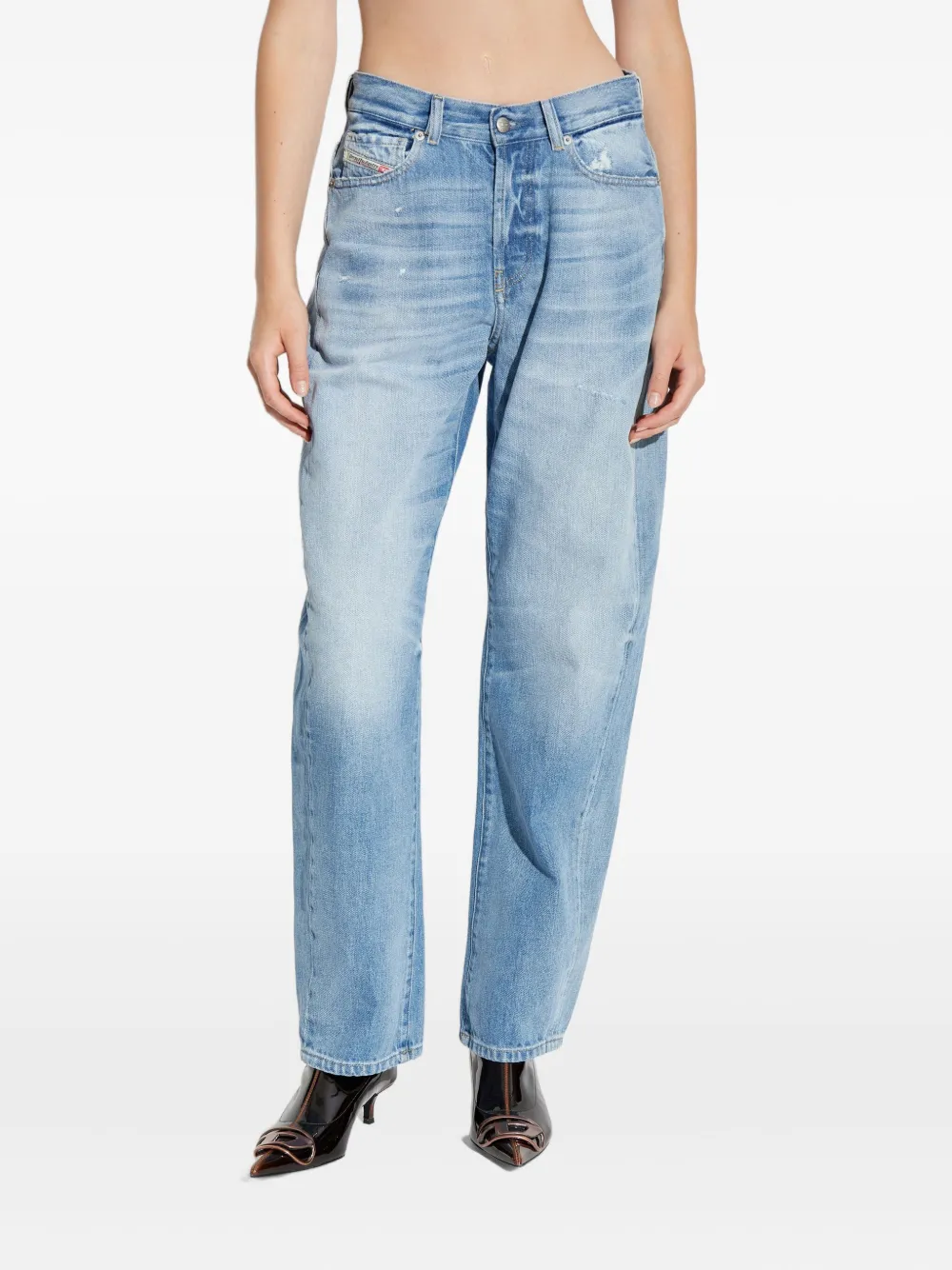 Diesel Gerafelde jeans Blauw