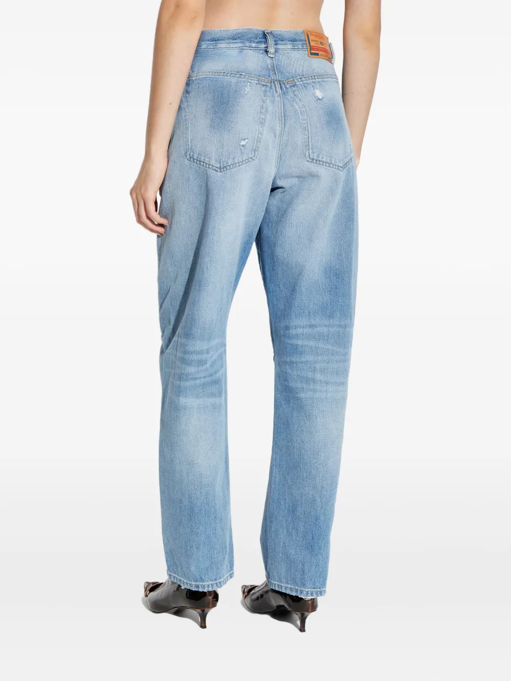 Diesel Gerafelde jeans Blauw