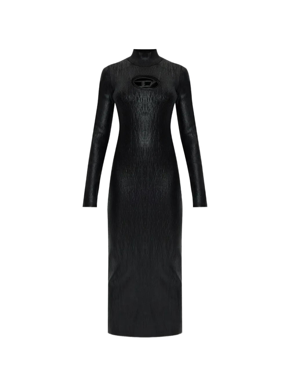 Diesel logo-detail ribbed dress - Nero