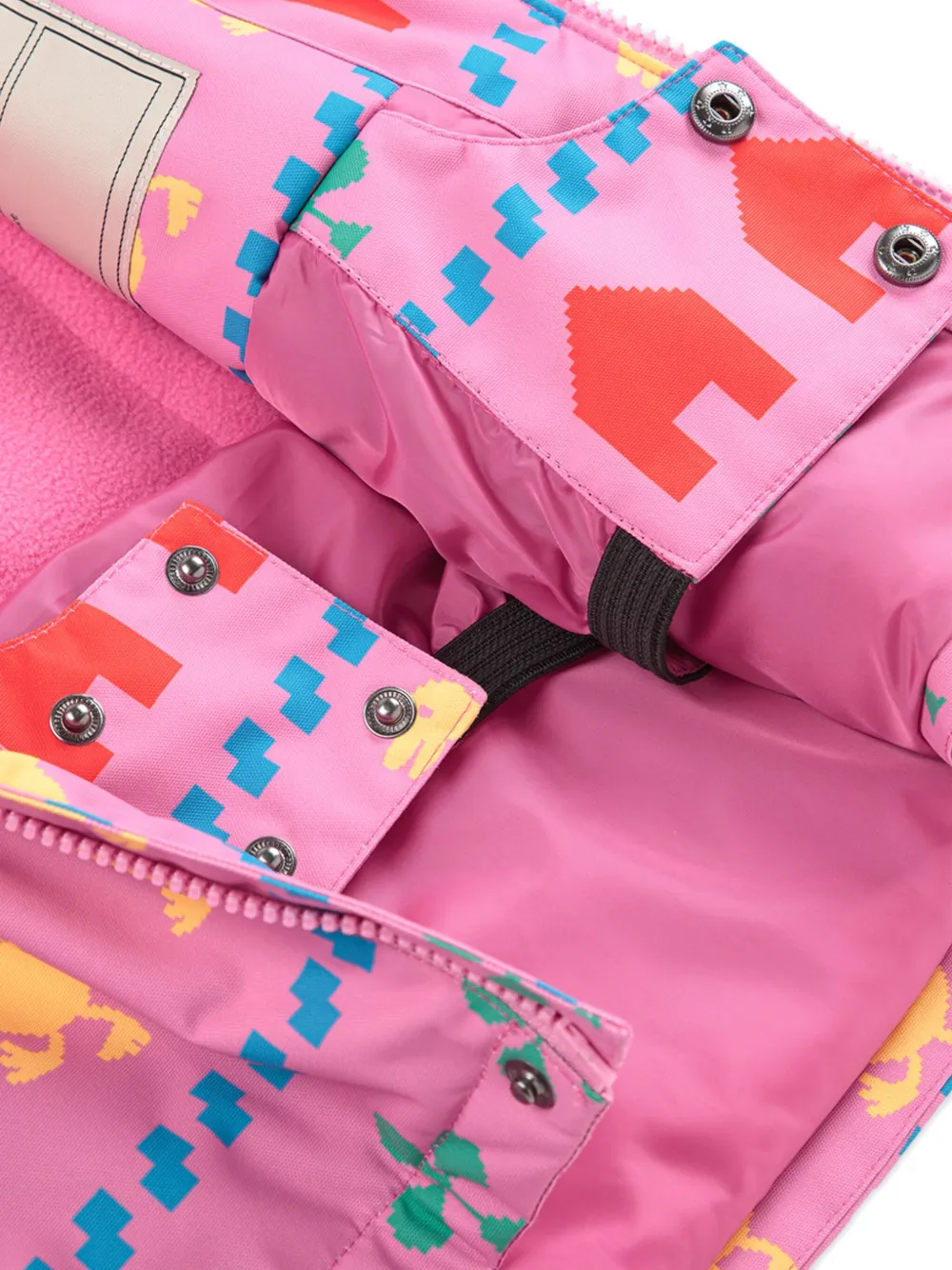 Bobo Choses duck house print hooded jacket Roze