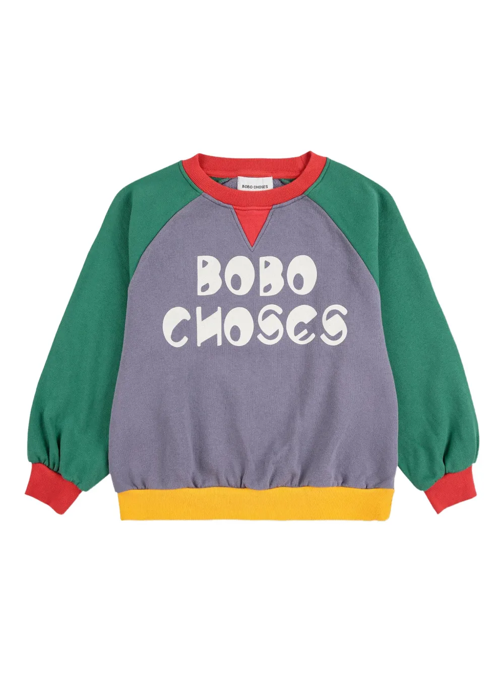 Bobo Choses colour-block raglan sweatshirt | Purple | Image 1