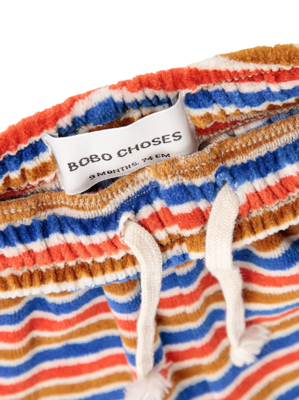 Bobo Choses Striped Velour Trousers In Multi