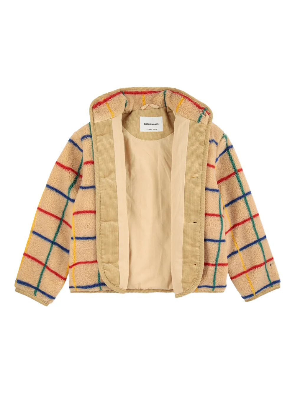 Bobo Choses Fleece jack met patroon Beige